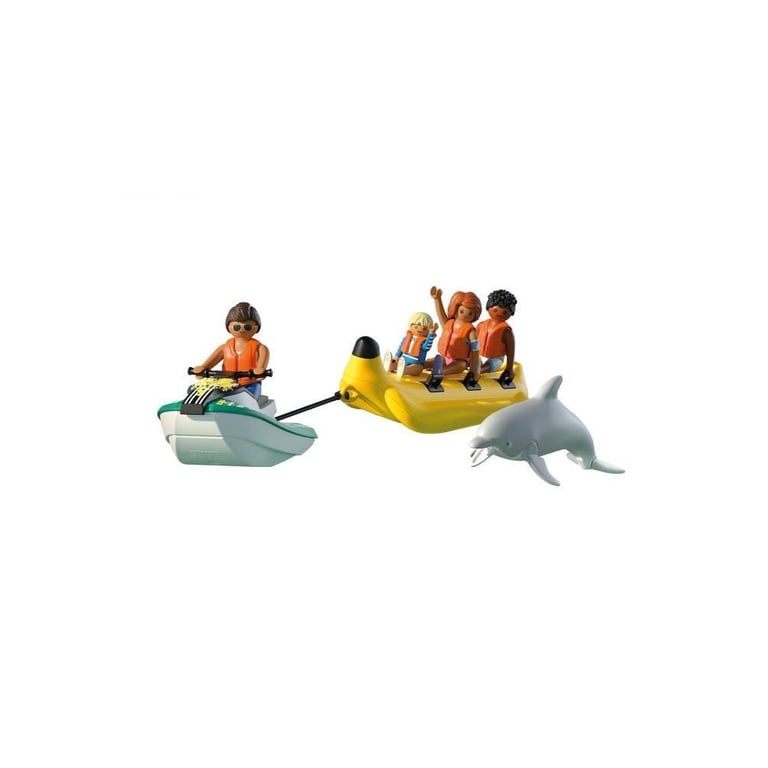 Playmobil 71905 Scooter des mers, banane tractée & 4 personnages, My Life Vacances a la plage, 22 pieces, des 4 ans - Neuf
