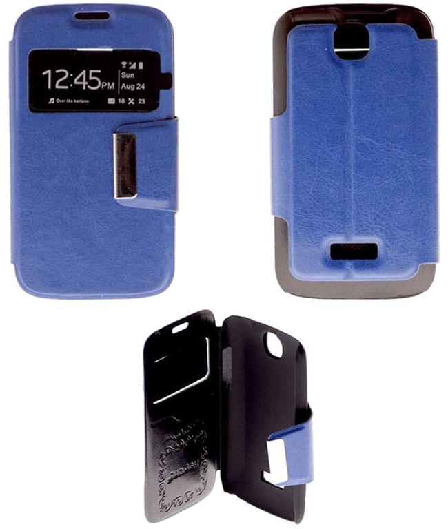 Etui Folio compatible Bleu Wiko Cink +