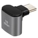 Wonvify Adattatore USB 90 Gradi 10Gbps 4 Pezzi, USB A Maschio a Femmina Angolo L Forma, Adattatore USB A 3.1 Dati Trasferimento Convertitori, Angolo Sinistro e Angolo Destro