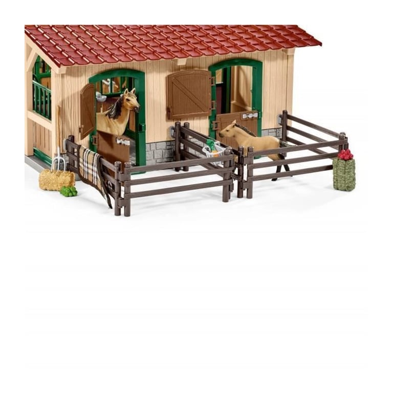 Schleich Figurine 42195 Animal de la ferme Ecurie avec chevaux et accessoires Neuf - vue 3