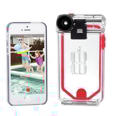 Optrix 9466002 coque de protection pour téléphones portables 10,2 cm (4'') Rouge, Transparent Apple iPhone 5/5s/SE