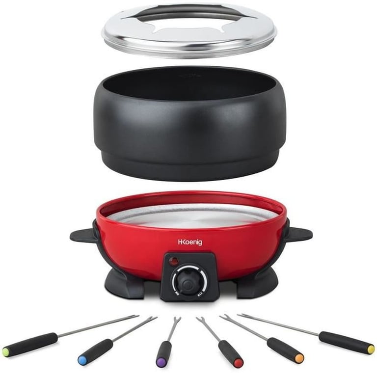 Appareil à Fondue HKOENIG ALP1800 – 2L, 800W, Thermostat Réglable, Jusqu'à 6 Personnes - vue 5