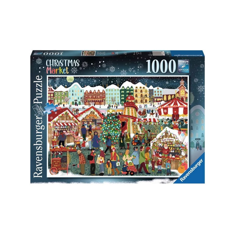 Puzzle 1000 pièces : Le marché de Noël Ravensburger France - vue 2