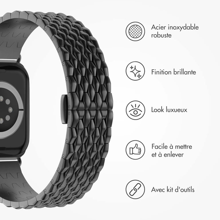 Bracelet Selencia Dragon en acier pour Apple Watch 49mm - vue 2