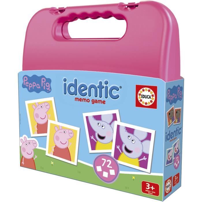 Identic Peppa Pig Jeu de mémoire EDUCA 72 cartes développe mémoire et attention Dès - vue 2
