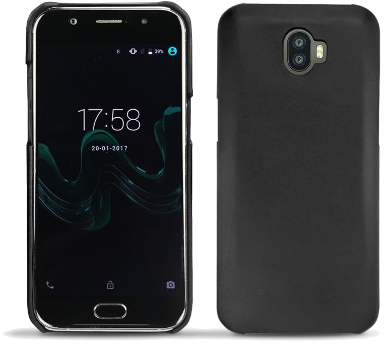 Coque cuir Wiko Wim - Coque arrièreNoir