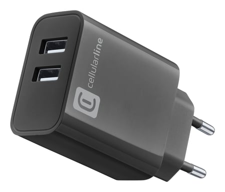 Cellularline MULTIPOWER 24W Cargador de red con 2 puertos USB