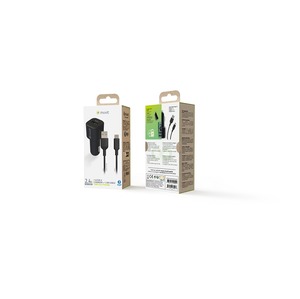 Muvit per il pacchetto di caricabatterie da auto Change 12W + cavo Usb C 1,2M nero
