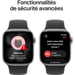Watch Series 11 (2025) GPS + Cellulaire - Boitier de 42mm en Aluminium Gris sidéral avec bracelet sport, Noir - S/M