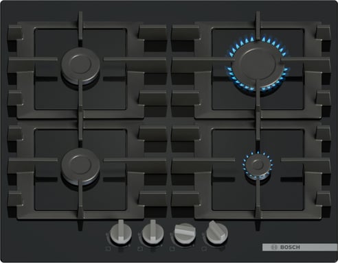 Bosch Serie 4 PNP6B6K40 plaque Noir Intégré 59 cm Gaz 4 zone(s) - Neuf