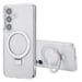 Accezz Coque Ring Stand avec MagSafe pour Samsung Galaxy S25 - Transparent