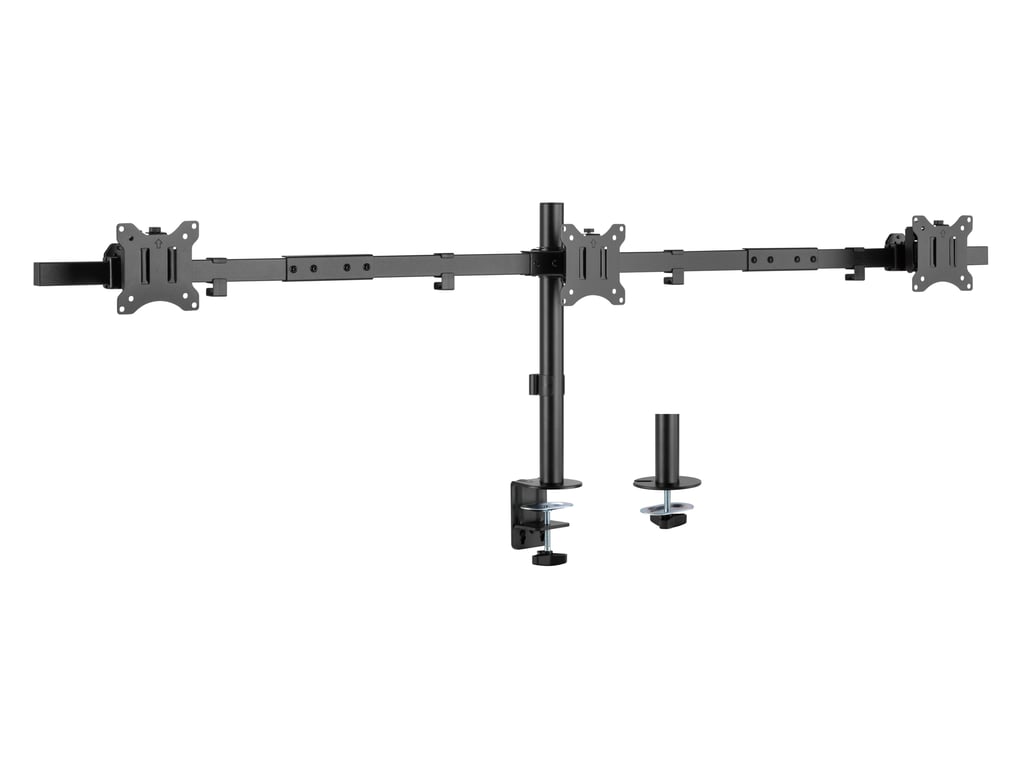 Support de bureau mobile EQUIP 650158 Pour trois écrans 17 32 Acier robuste Hauteur réglable - vue 1