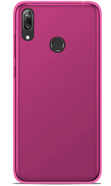 Coque silicone unie compatible Givré Rose Huawei Y7 2019