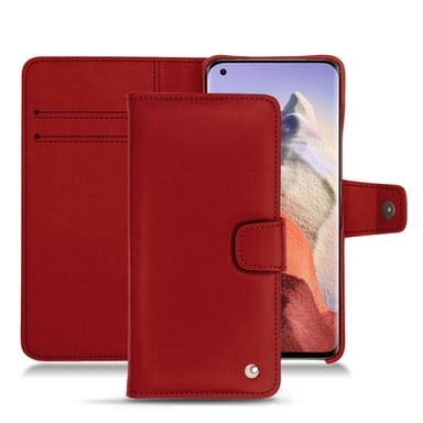 Xiaomi Mi 11 Ultra funda de piel - Solapa billetera - Rojo - Piel lisa