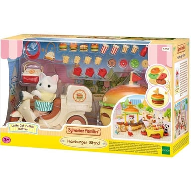 Jeu de Restauration - Stand de Hamburgers - Papa Chat Latté et Scooter - Neuf