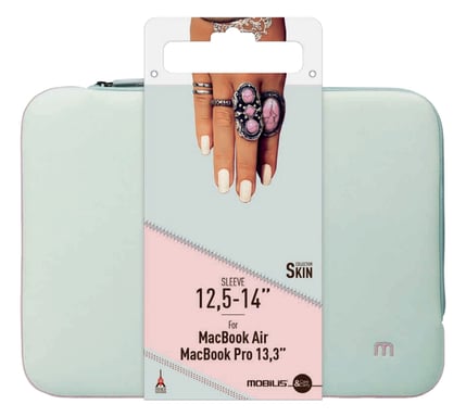 Funda de neopreno para portátiles de 12,5-14'', funda protectora para PC/portátil/Ultrabook de hasta 14'', bolsa compatible con MacBook Air/Pro 13,3'', gris/rosa