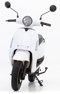Simply - Scooter électrique 50cc - moteur 2100 W - 2 batteries 60V 30Ah, blanc