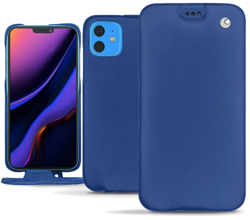 Housse cuir Apple iPhone 11 - Rabat verticalBleu