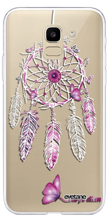 Evetane Coque Samsung Galaxy J6 2018 360 intégrale transparente Motif Carpe diem Tendance