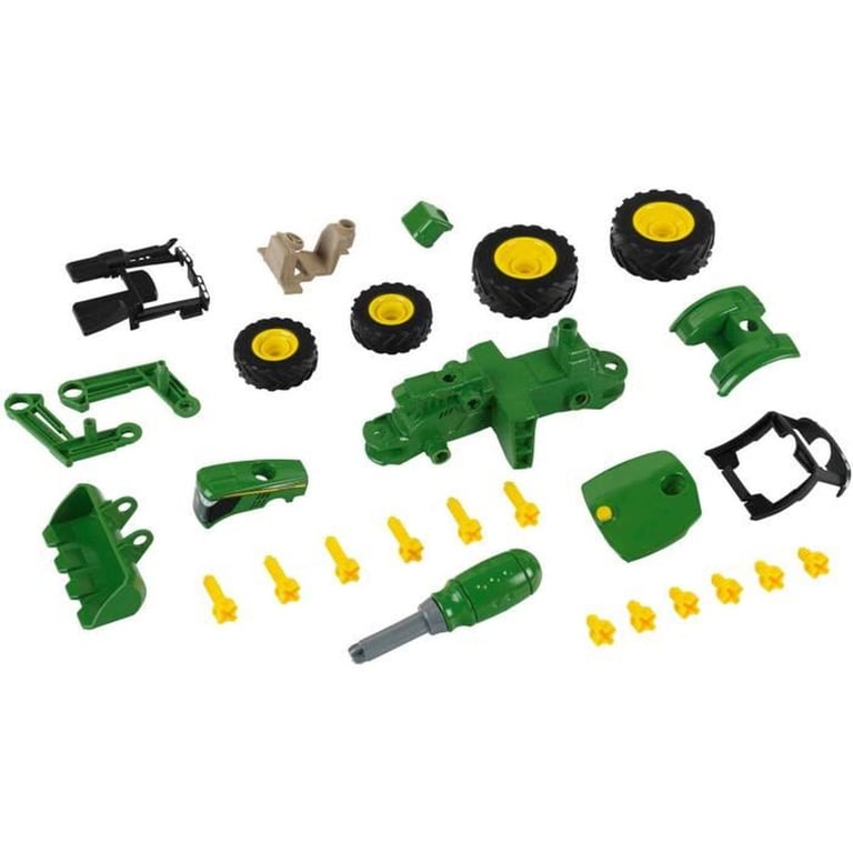 Tracteur à monter John Deere KLEIN 3977 Chargeur frontal contrepoids déquilibrage et tournevis Echelle 124e Dès - vue 4
