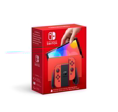 Nintendo Switch - OLED Model - Mario Red Edition console de jeux portables 17,8 cm (7'') 64 Go Écran tactile Wifi Rouge