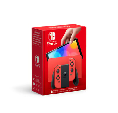 Nintendo Switch - OLED Model - Mario Red Edition videoconsola portátil 17,8 cm (7'') 64 GB Pantalla táctil Wifi Rojo