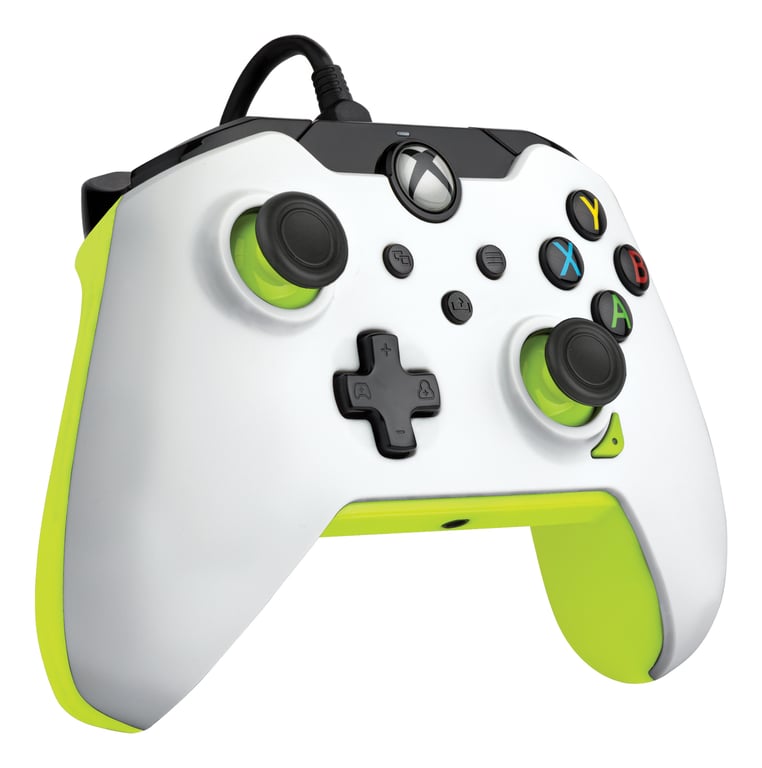 PDP Manette filaire: Blanc électriquePour Xbox Series X|S, Xbox One et Windows 10/11 - Neuf