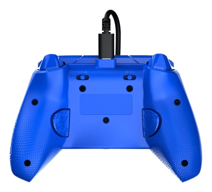 Controlador Turtle Beach Afterglow Wave Azul Controlador de juego RGB con cable - Licencia para Xbox Series XS, Xbox One y Windows - Botones programables, gatillos con efecto Hall, controles de audio
