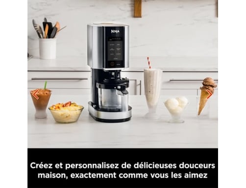 Machine a glaçes NINJA Creami NC300EU - 6 programmes - Capacité 473ml - Jusqu'a 1,4L de glace - 3 bols inclus