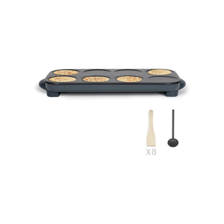 Crêpière INOX pour 8 Mini crêpes + Pancakes anti adhésif 8 crêpes Maxi crêpes party - vue 4