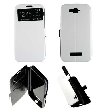 Funda Folio blanca compatible con Alcatel One Touch Pop C7