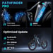 Bicicleta de Montaña Eléctrica RATTAN Pathfinder Pro con Batería de 48 V y 18 Ah, Shimano 7 Velocidades - Gris