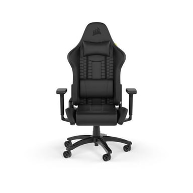 CORSAIR - Chaise bureau - Fauteuil Gaming - TC100 RELAXED - Similicuir - Ergonomique - Accoudoirs réglables - Noir - (CF-901005