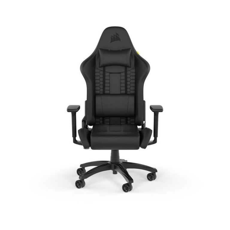 CORSAIR - Chaise bureau - Fauteuil Gaming - TC100 RELAXED - Similicuir - Ergonomique - Accoudoirs réglables - Noir - (CF-901005 - Neuf