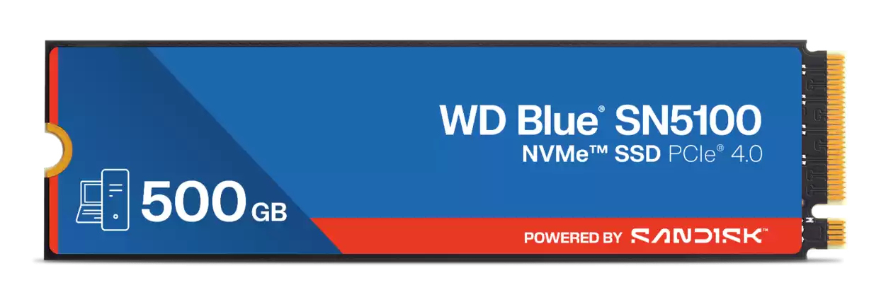 SanDisk WD Blue SN5100 500 Go M.2 PCI Express 4.0 NVMe QLC 3D NAND - Neuf
