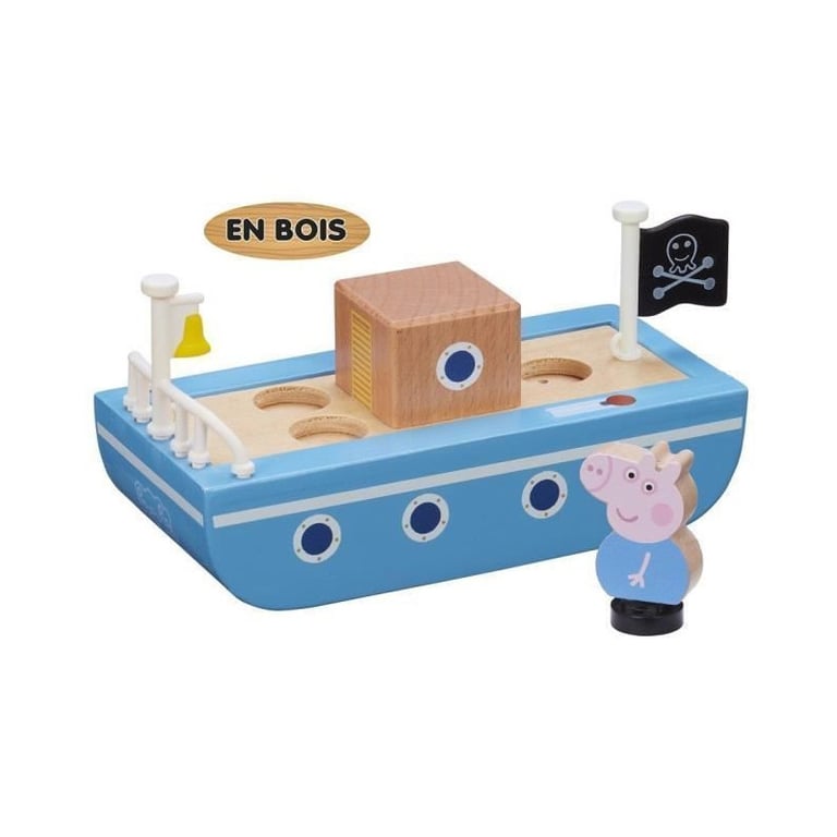 Classic Peppa Pig Bateau En Bois Avec 1 Personnage - vue 6