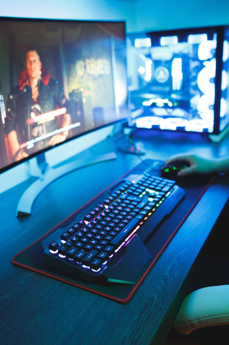 SureFire Silent Flight 680 Tapis de souris de jeu Noir, Rouge - Neuf