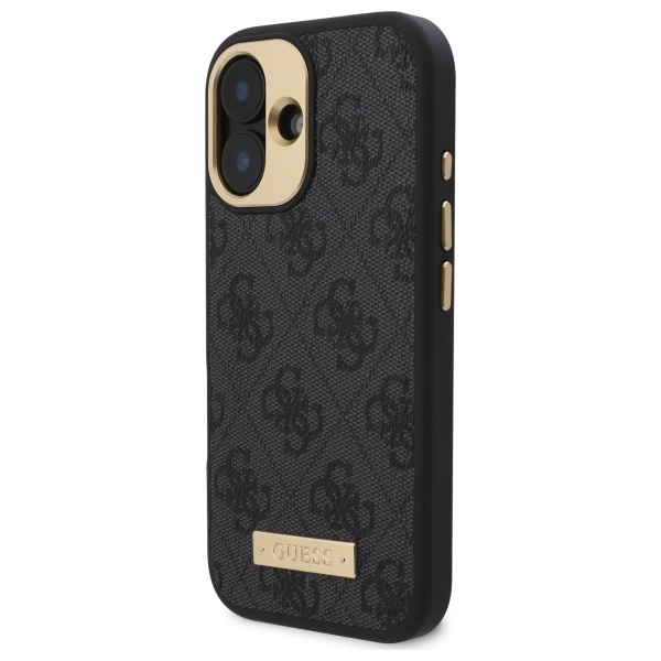 Coque pour iPhone 16 Guess Hardcase 4G Logo Plate MagSafe GUHMP16SU4GPRK - vue 7