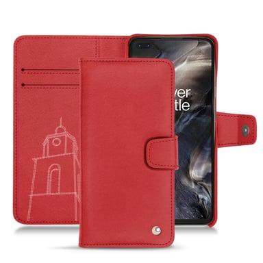 Housse cuir OnePlus Nord -  - Rouge - Cuir lisse premium