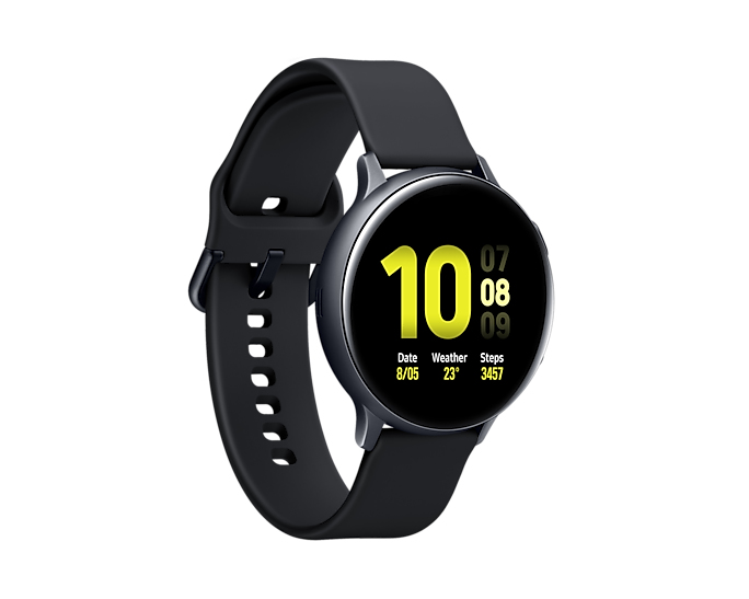 Galaxy Watch Active2 44mm Caja de aluminio negro - Bluetooth + 4G - Correa negra