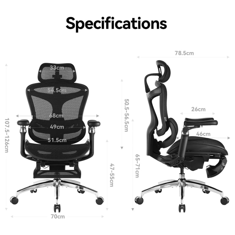 SIHOO Doro C300 Pro Fauteuil de Bureau Ergonomique JT Accoudoirs 5D Soutien Lombaire Auto ajustable Dossier en Maille Jusqu'à 150kg Neuf - vue 2