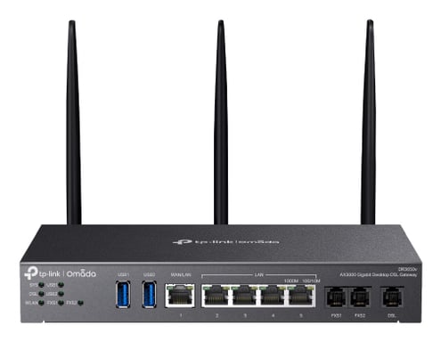 TP-Link Omada AX3000 router inalámbrico Gigabit Ethernet Doble banda (2,4 GHz / 5 GHz) Negro