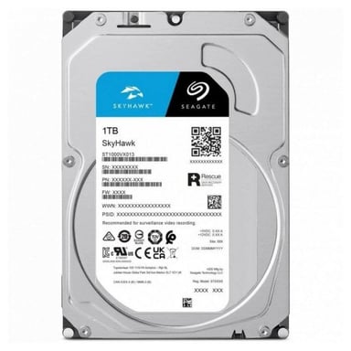 Seagate Disque Dur SkyHawk 1 To - 3,5 HDD - Neuf Noir - vue 5