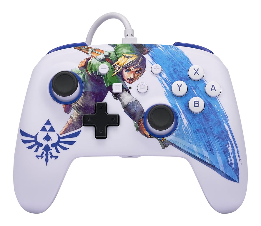 PowerA Manette filaire améliorée pour Nintendo Switch modèle Switch OLED et Nintendo Switch Lite accessoire de jeu manette de jeu manette filaire sous licence officielle Zelda:Master Sword Attack - vue 2