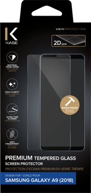 Protector de pantalla de cristal templado premium para Samsung Galaxy A9 2018, Transparente