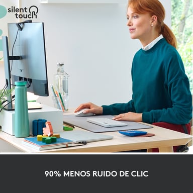 Logitech Signature M650 Ratón inalámbrico RF para diestros + Bluetooth Óptico 2000 DPI