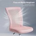 Roline Chaise de bureau ergonomique maille rose réglable pivotante
