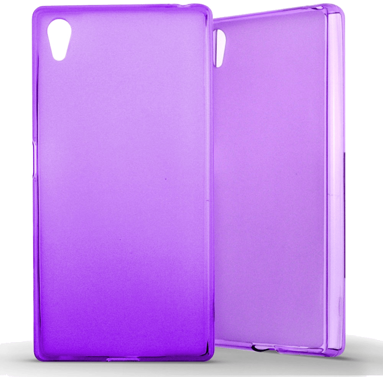 Coque silicone unie compatible Givré Violet Sony Xperia Z5