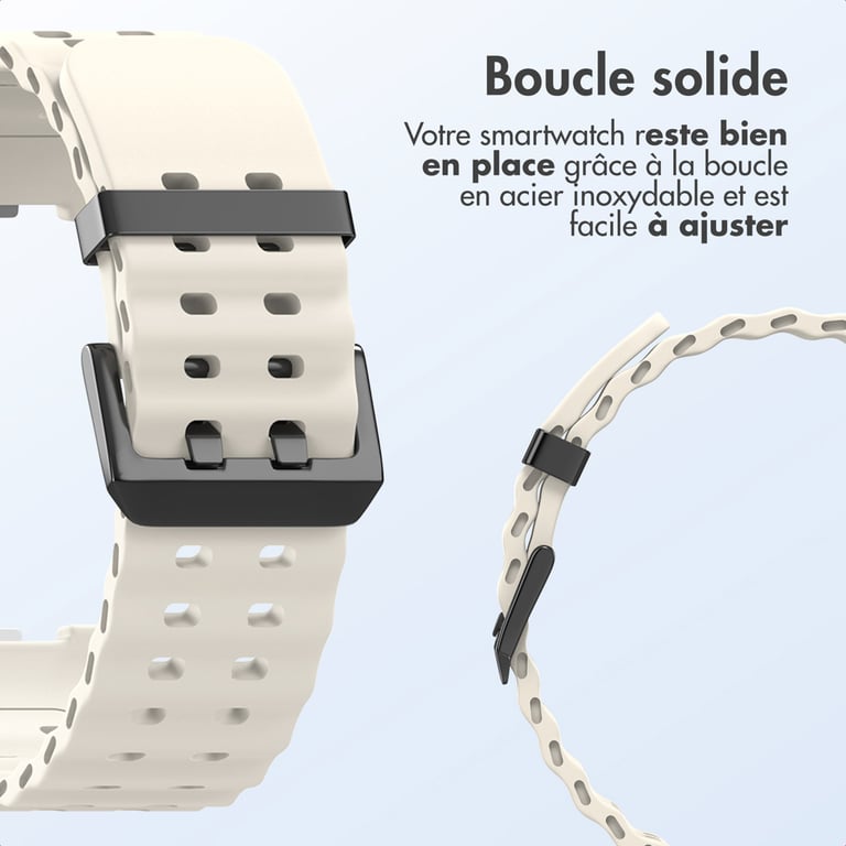 imoshion Bracelet Ocean en silicone pour Samsung Galaxy Watch 8 (40/44mm) / Classic (46mm) - Lumière stellaire - Neuf