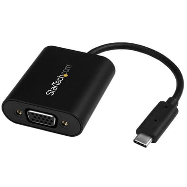StarTech.com Adaptador Gráfico Externo USB-C a VGA - Conversor USB Tipo C a VGA 1920x1200 con Interruptor de Modo de Presentación